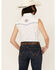 Image #4 - Ely Walker Women's Southwestern Print Sleeveless Pearl Snap Western Shirt, White, hi-res
