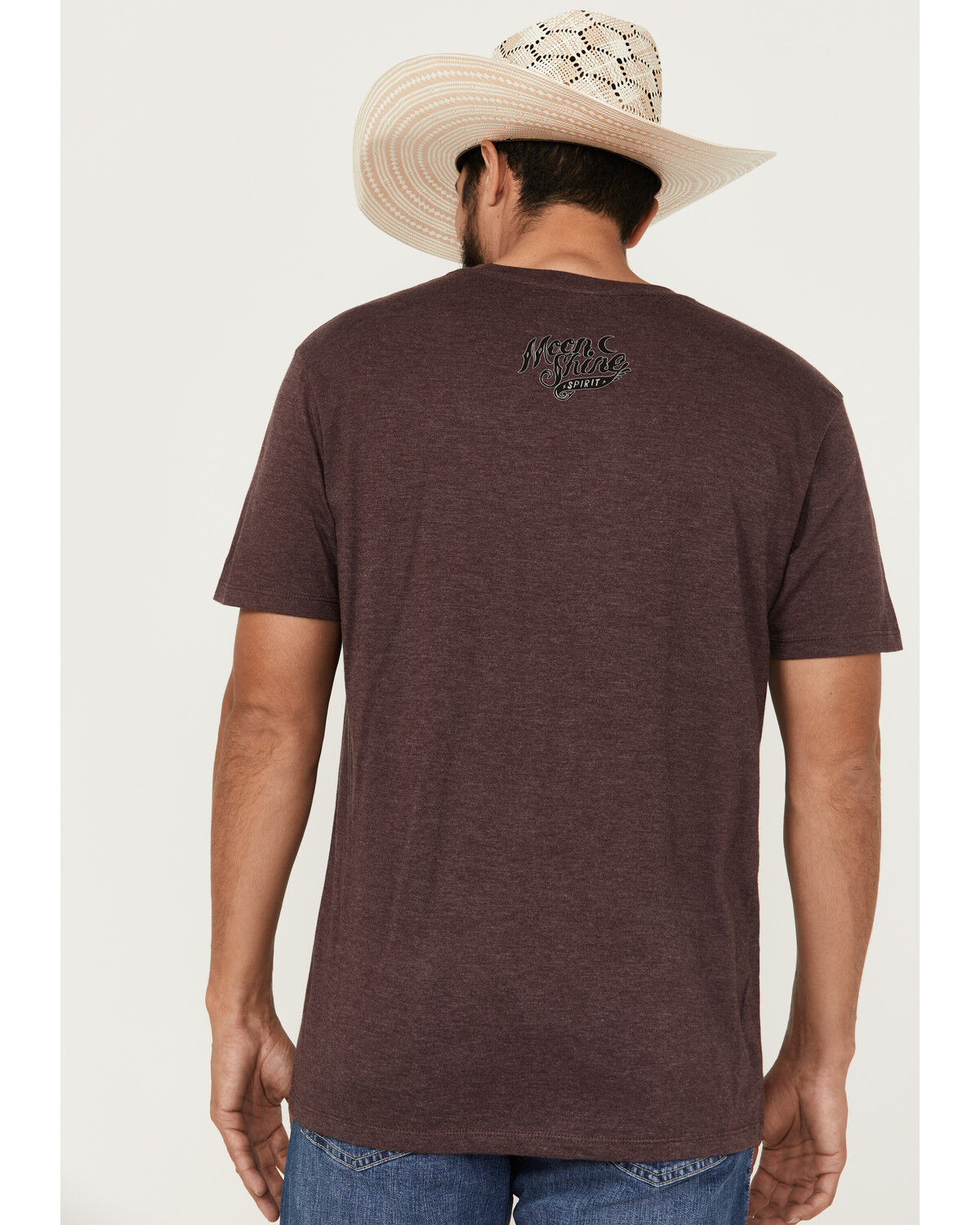 Image #4 - Moonshine Spirit Men's Viva La Tequila Short Sleeve Graphic T-Shirt, Burgundy, hi-res