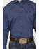 Image #3 - George Strait by Wrangler Men's Geo Print Long Sleeve Button-Down Western Shirt - Tall , Dark Blue, hi-res