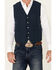Image #3 - Cody James Men's Solid Navy Stunt Text Button-Down Vest , , hi-res