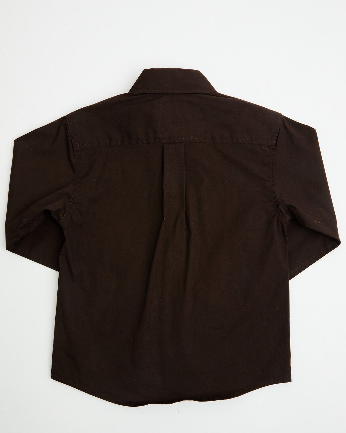 Image #3 - Cinch Toddler Boys' Solid Long Sleeve Button-Down Stretch Western Shirt, Brown, hi-res