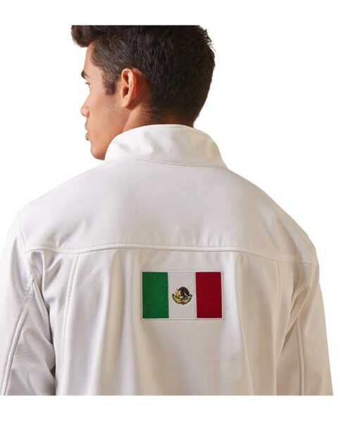 Image #4 - Ariat Men's Team Mexico Softshell Jacket, White, hi-res