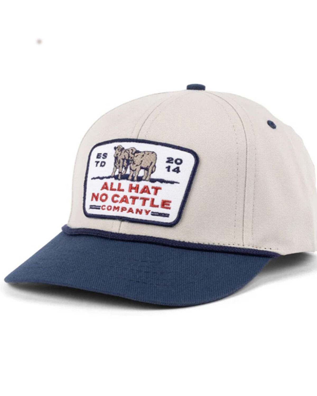 Image #1 - Sendero Provisions All Hat No Cattle Ball Cap, White, hi-res