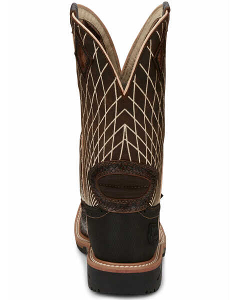 Justin Men's Derrickman Western Work Boots - Composite Toe, Cognac, hi-res