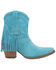 Image #2 - Dingo Women's Fandango Fringe Suede Western Booties - Snip Toe, Blue, hi-res