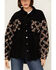 Image #3 - POL Women's Ribbon Detail Shacket, Black, hi-res
