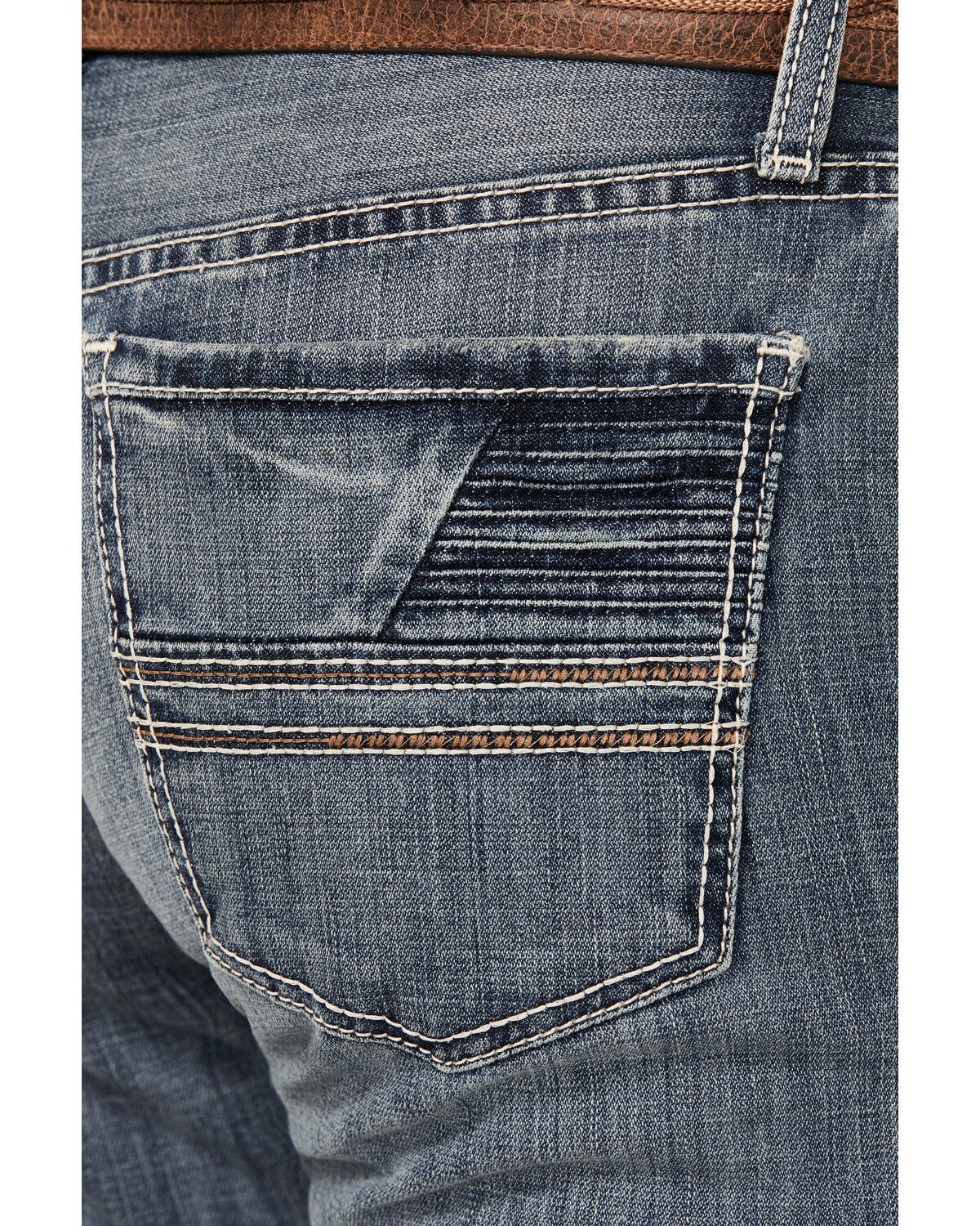 Image #4 - Cinch Men's Ian Medium Stonewash Slim Bootcut Performance Stretch Denim Jeans, Medium Wash, hi-res