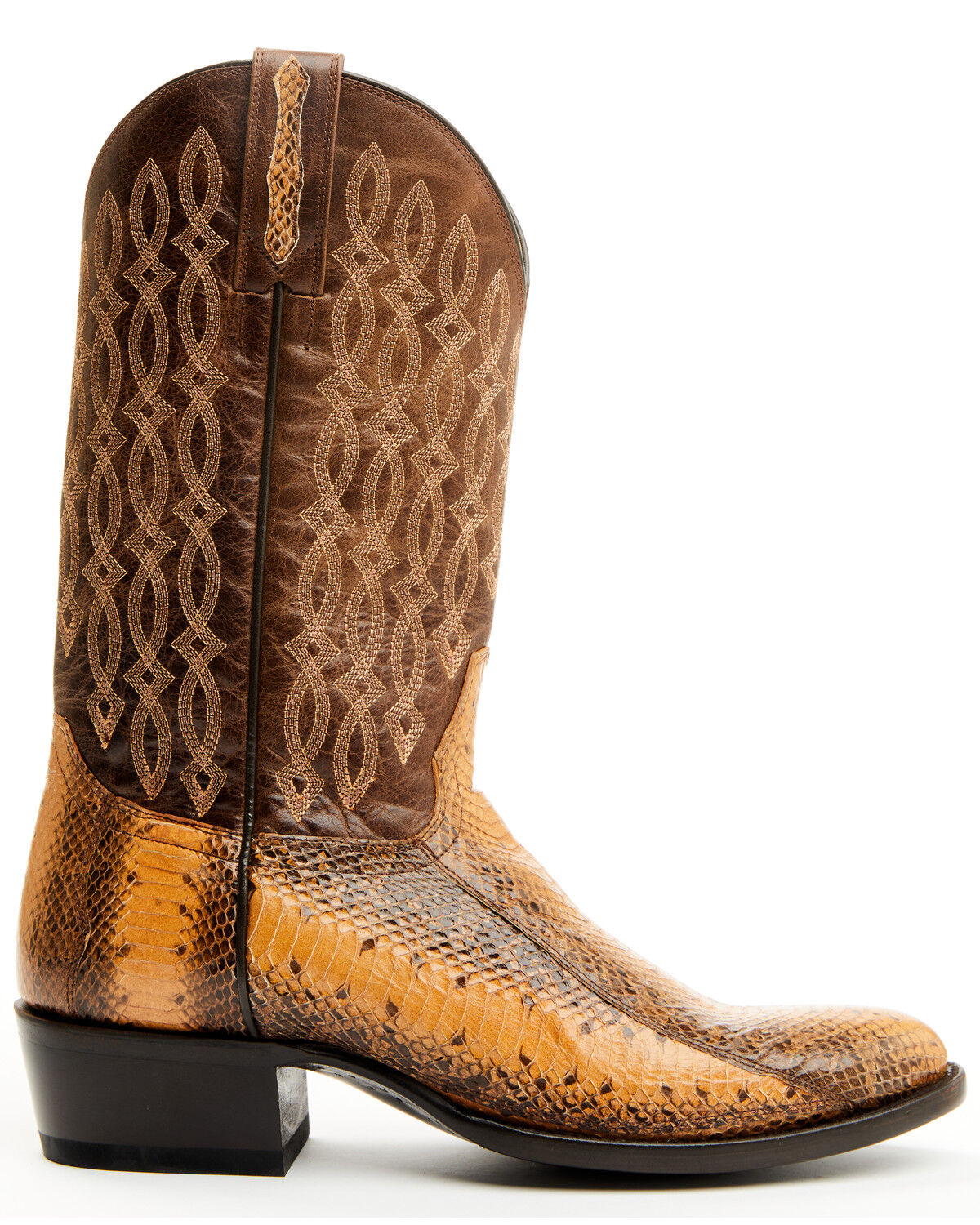 Image #2 - Cody James Men's Exotic Water Snake Western Boots - Round Toe, Brown, hi-res