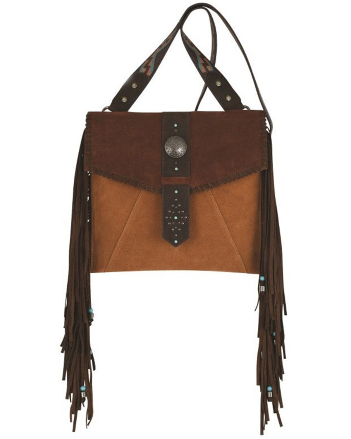 Image #1 - Red Dirt Hat Women's Fringe Suede Crossbody Bag, Tan, hi-res