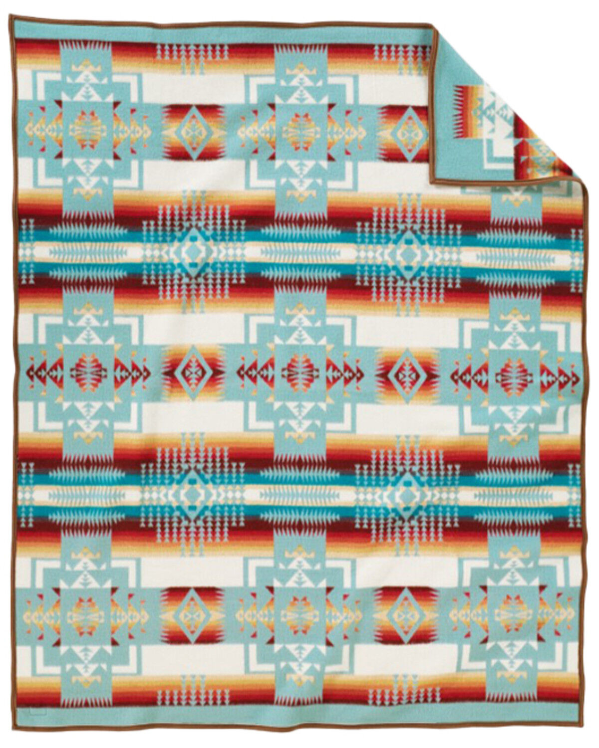 Image #2 - Pendleton Chief Joseph Blanket, Aqua, hi-res