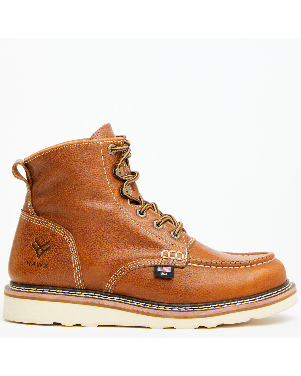 Image #2 - Hawx Men's 6" USA Pitstop Wedge Redesigned Work Boots - Soft Toe, , hi-res