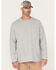Image #1 - Carhartt Men's Force Relaxed Fit Midweight Long Sleeve Logo Pocket Work T-Shirt, Grey, hi-res