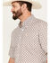 Cinch Men's Medallion Print Short Sleeve Button Down Western Shirt, White, hi-res