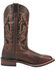 Image #2 - Laredo Women's Lockhart Studded Performance Western Boots - Broad Square Toe , Dark Brown, hi-res