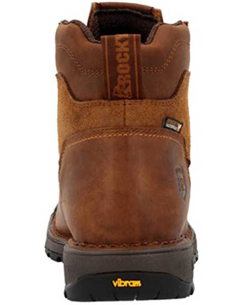 Rocky Men's Legacy 32 Lace-Up Waterproof Soft Work Boots - Broad Square Toe , Brown, hi-res