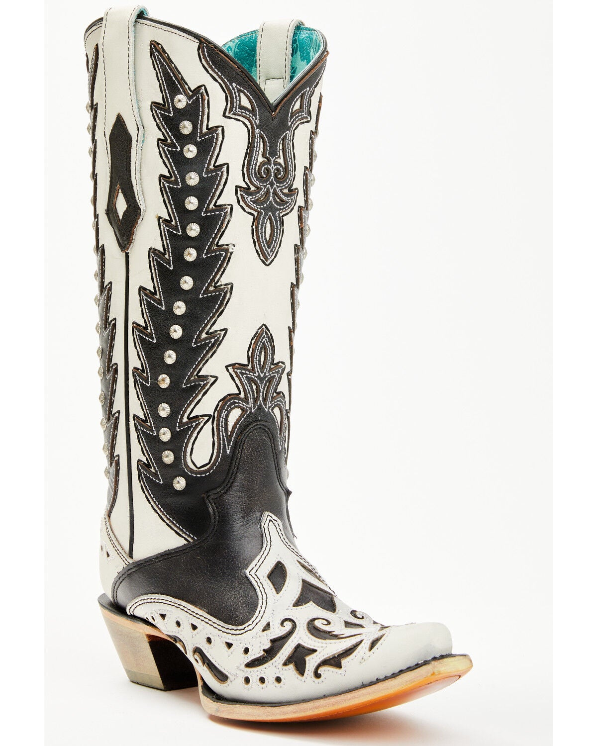 Corral Women's Inlay And Embroidered Western Boots - Snip Toe, White, hi-res