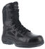 Image #1 - Reebok Men's Stealth 8" Lace-Up Black Side-Zip Work Boots - Soft Toe , Black, hi-res