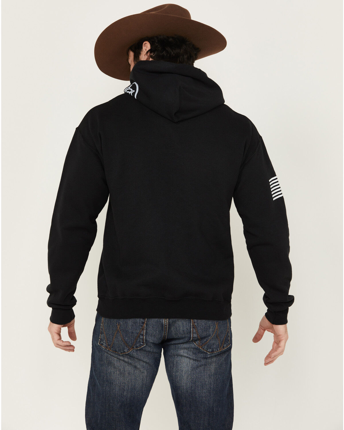 Image #4 - Smith & Wesson Men's Logo Flag Hooded Sweatshirt, , hi-res