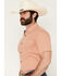 Image #2 - Cody James Men's Grill And Greet Medallion Print Short Sleeve Stretch Western Shirt, Red, hi-res