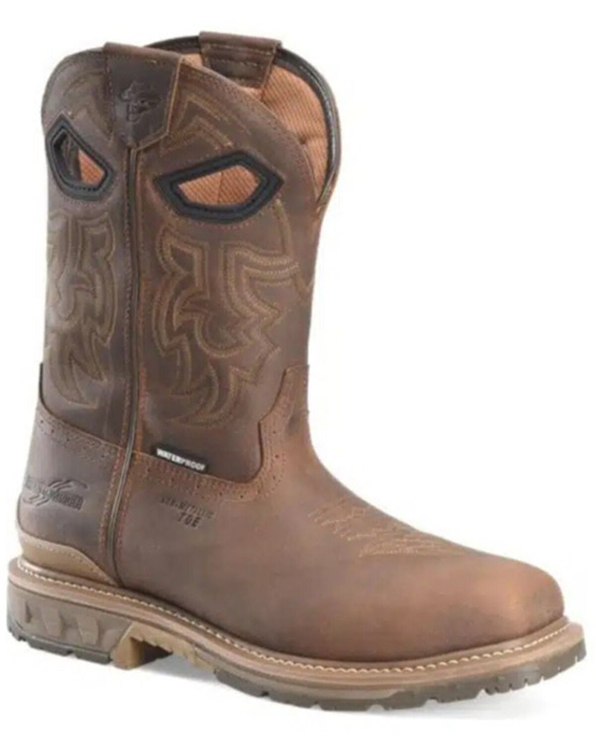 Double H Men's 11" Phantom Rider Waterproof Western Work Boots - Composite Toe, Copper, hi-res