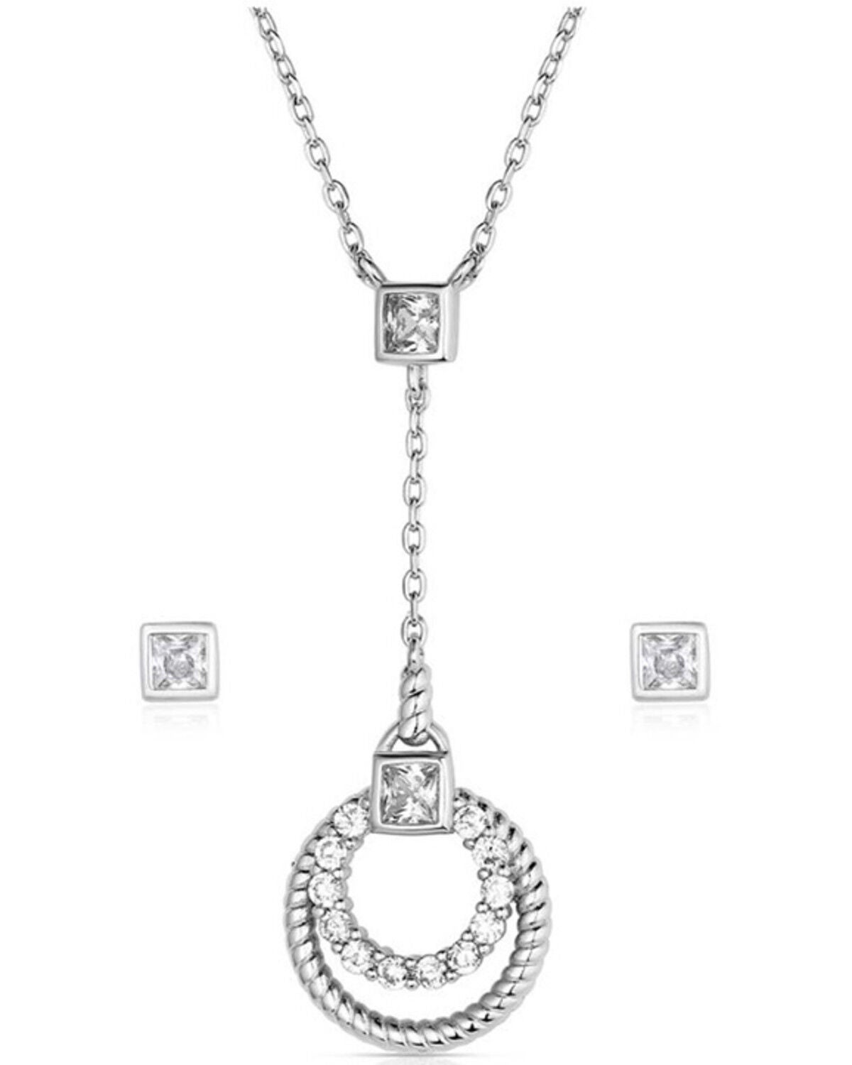 Montana Silversmiths Women's Twilight Riata Jewelry Set - 3 Piece, Silver, hi-res