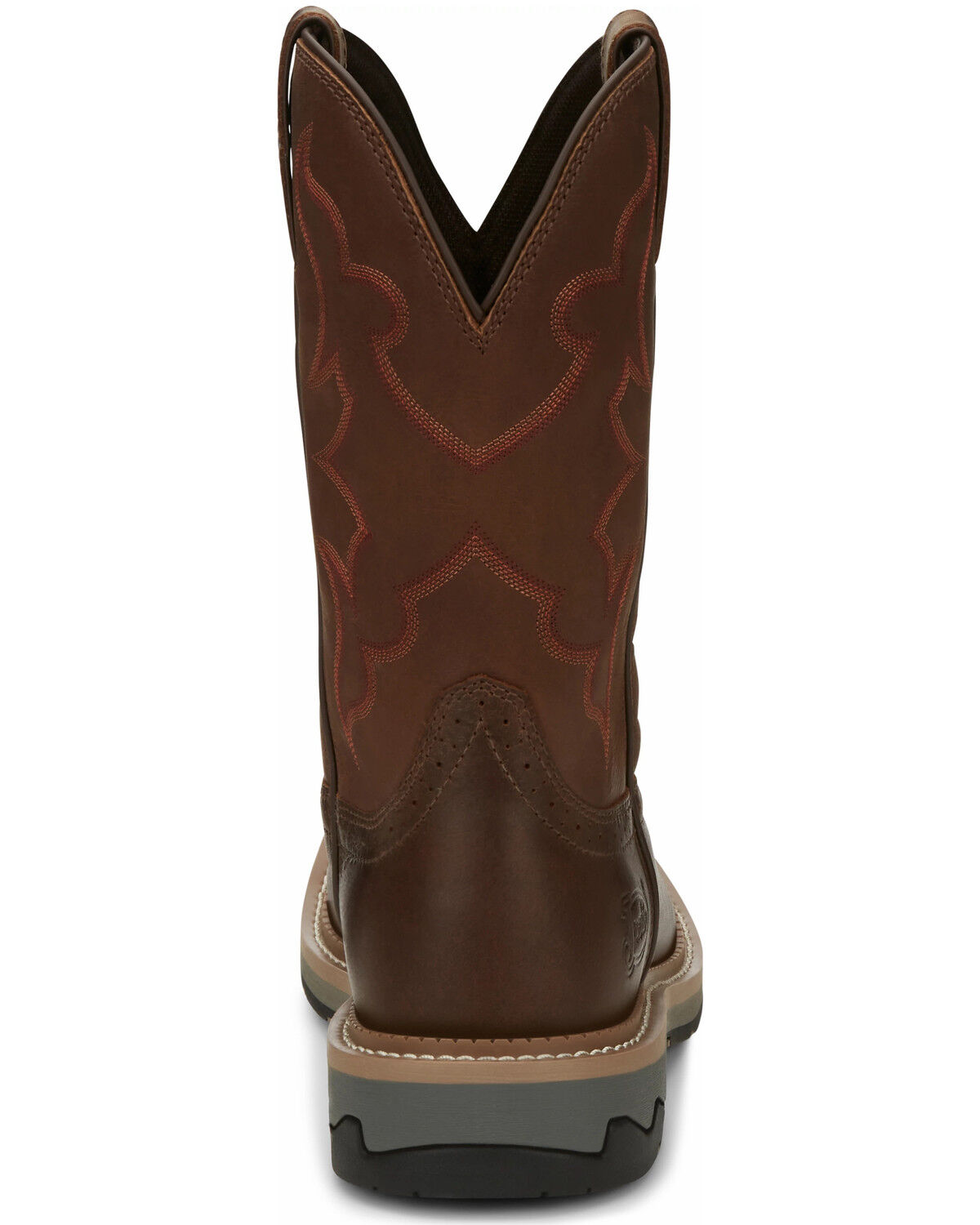Image #4 - Justin Men's Boot Barn Exclusive Carbide Western Work Boots - Soft Toe, Brown, hi-res