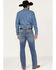 Hooey Men's Double Barrel Medium Wash Stackable Bootleg Jeans , Medium Wash, hi-res