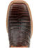 Image #6 - Durango Men's Arena Pro Exotic Caiman Skin Western Boots - Square Toe, Brown, hi-res