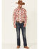 Wrangler 20X Men's AC Red Large Plaid Long Sleeve Snap Western Shirt , Red, hi-res