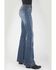 Image #2 - Stetson Women's 921 Light Wash High Rise Plain Pocket Flare Jean, Blue, hi-res