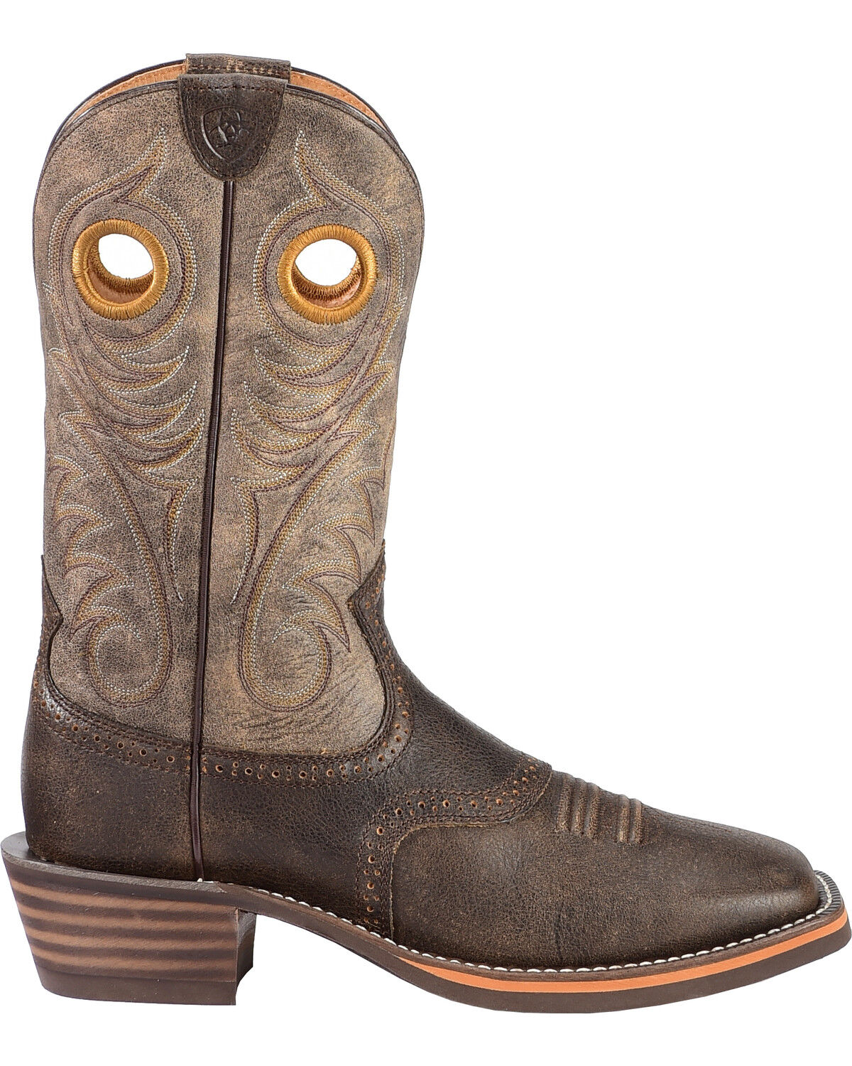 heritage roughstock wide square toe western boot