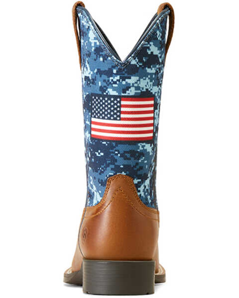 Image #3 - Ariat Boys' Patriot Western Boots - Broad Square Toe , Brown, hi-res