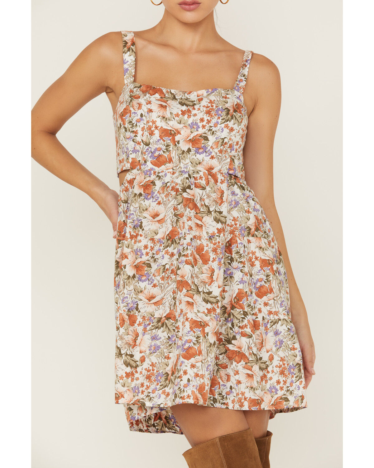 Image #2 - Heartloom Women's Wildflower Ruta Mini Dress, Orange, hi-res