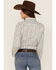Rough Stock by Panhandle Women's Southwestern Stripe Long Sleeve Snap Western Core Shirt, Ivory, hi-res