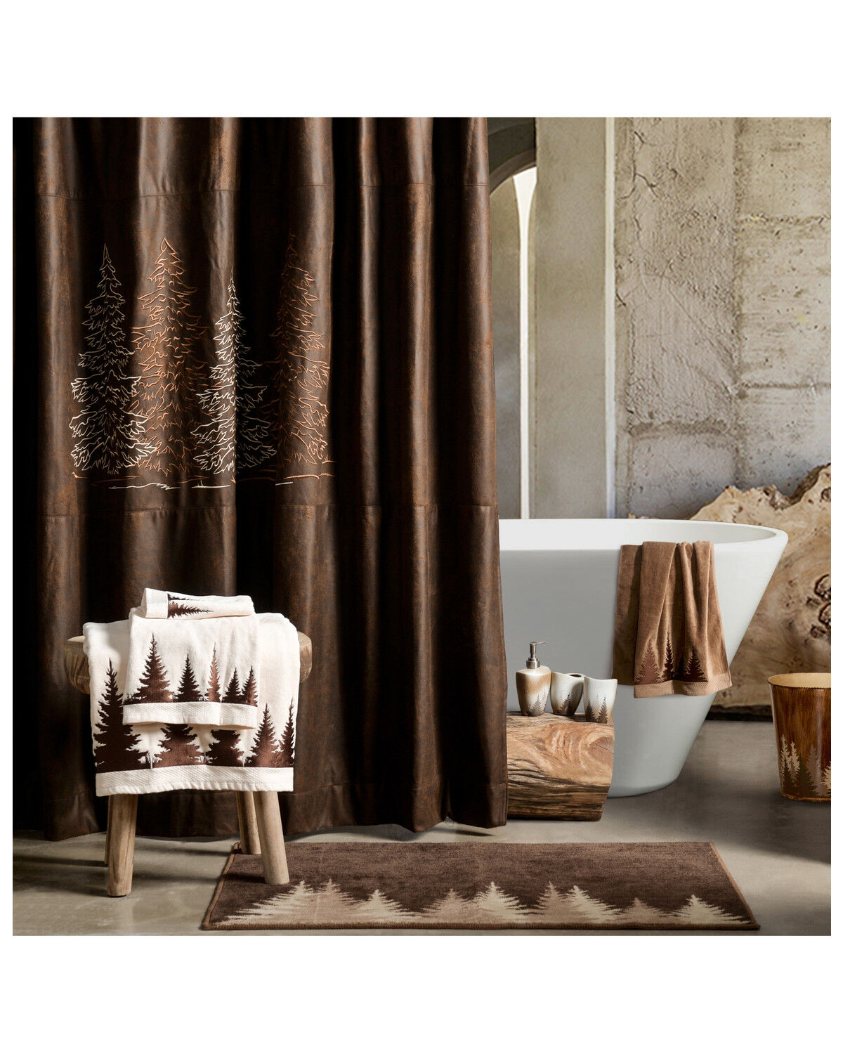 Image #1 - HiEnd Accents Clearwater Pines Bathroom Set - 9 Piece, Multi, hi-res