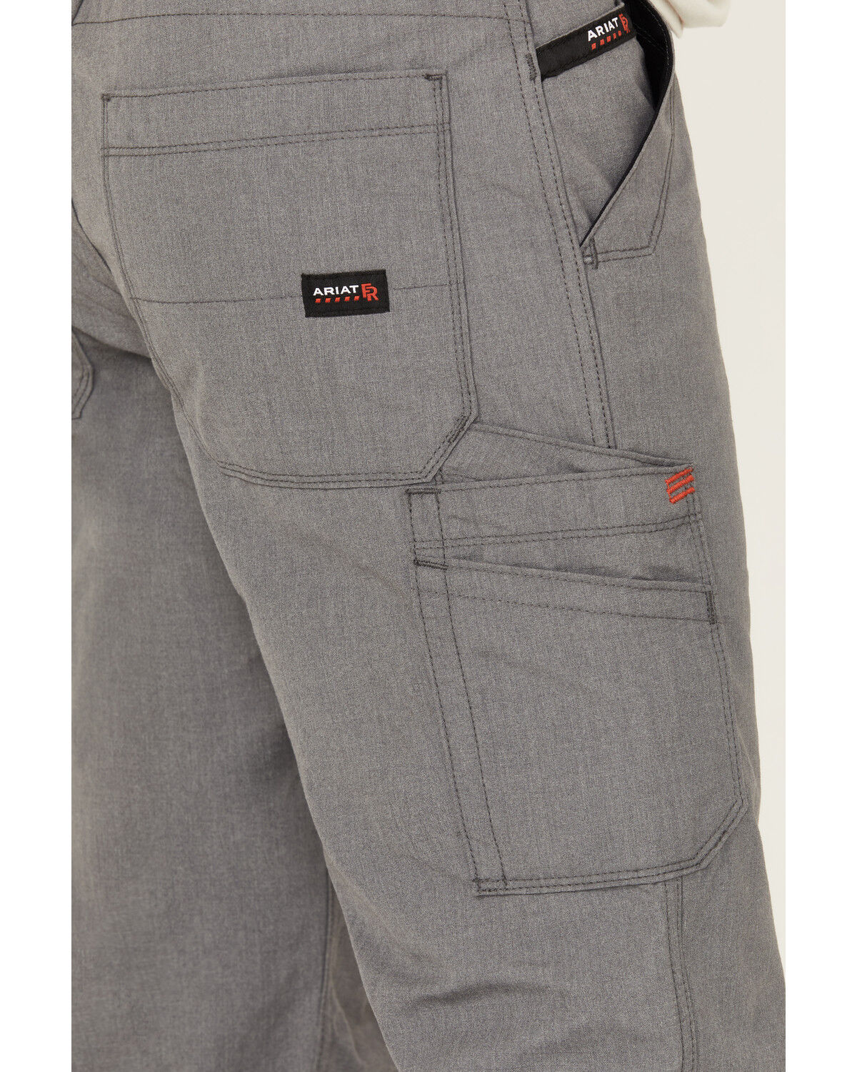 Image #4 - Ariat Men's FR M4 Duralight Ripstop Work Pants, Grey, hi-res