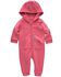 Image #1 - Carhartt Infant Girls' Fleece Zip Front Coverall, Pink, hi-res