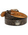 Image #2 - Nocona Women's Scroll Large Round Concho Belt, Black, hi-res