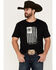Ariat Men's Faded Flag Graphic T-Shirt, Black, hi-res