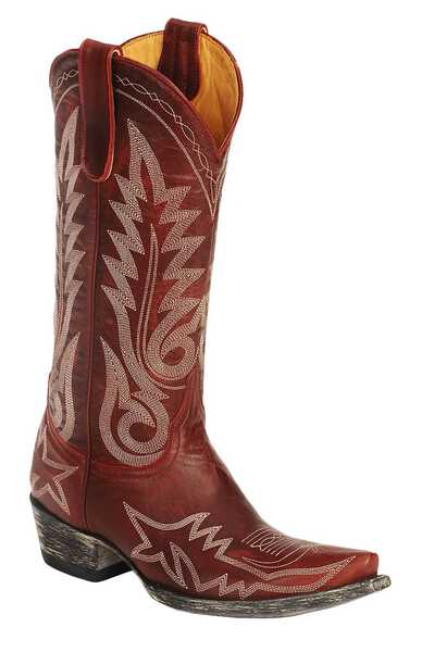 Image #1 - Old Gringo Women's Nevada Western Boots - Snip Toe, Red, hi-res