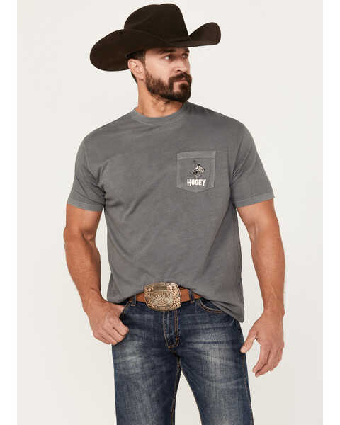 Hooey Men's Cheyenne Short Sleeve Graphic T-Shirt , Grey, hi-res