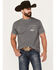 Image #1 - Hooey Men's Cheyenne Short Sleeve Graphic T-Shirt , Grey, hi-res