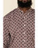 Image #4 - Resistol Men's Red Orchard Geo Print Long Sleeve Western Shirt, Red, hi-res