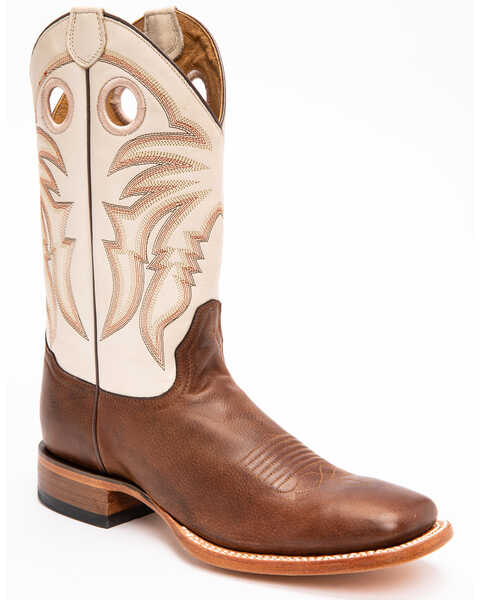 Cody James Men's Full-Grain Leather Western Boots - Broad Square Toe, Brown, hi-res