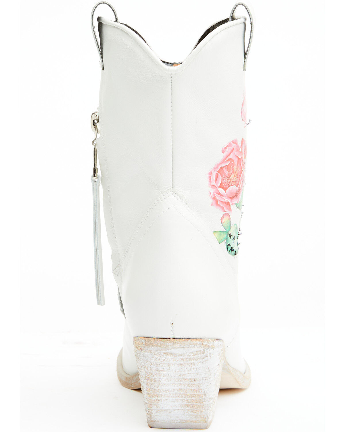 Image #5 - Golo Women's Jesse Cactus Western Booties - Snip Toe, White, hi-res