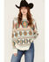 Image #1 - Cotton & Rye Women's Southwestern Print Eyelash Round Bottom Sweater , , hi-res