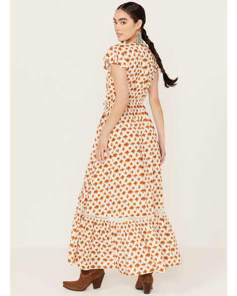 Beyond The Radar Women's Ikat Print Picnic Dress, Mustard, hi-res