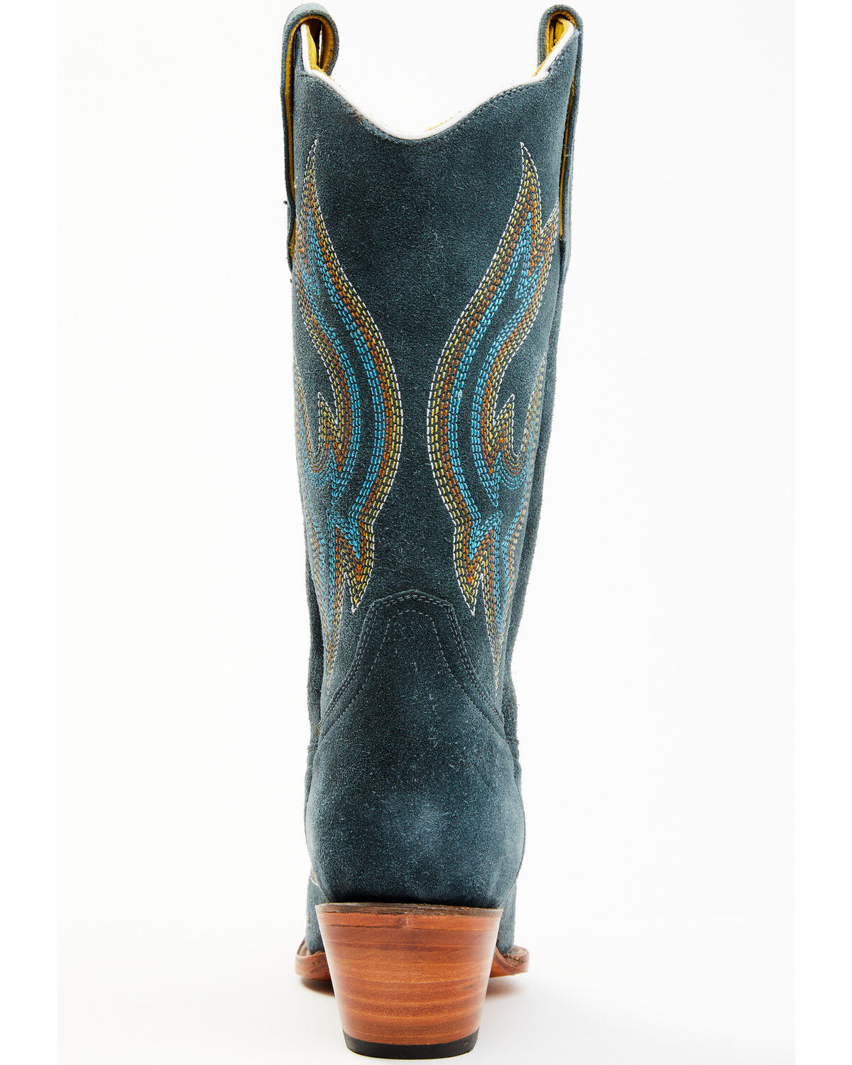 Image #5 - Planet Cowboy Women's Steel My Blues Psychedelic Suede Leather Western Boot - Snip Toe, Blue, hi-res
