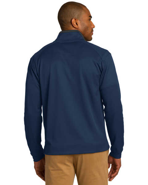 Image #2 - Port Authority Men's True Navy & Iron Grey 3X Virtual Texture 1/4 Zip Work Pullover Sweatshirt - Big , Multi, hi-res