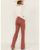 Image #3 - Shyanne Women's Marsala Darted Waist Comfort Stretch Super Flare Jeans, Rust Copper, hi-res